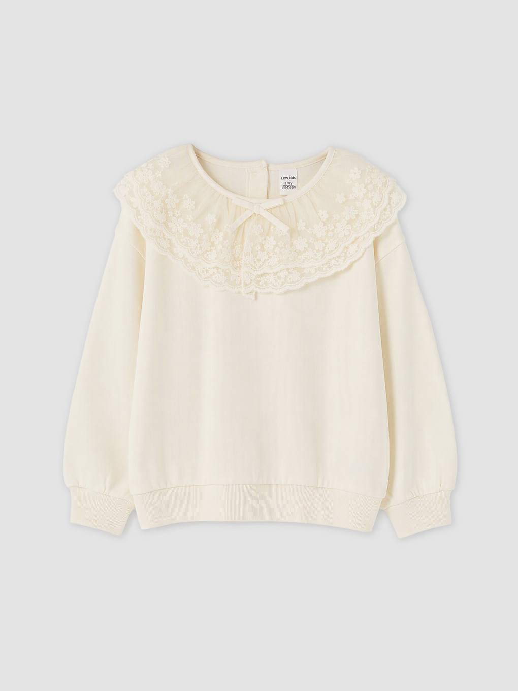 Peter Pan Collar Girls' Sweatshirt