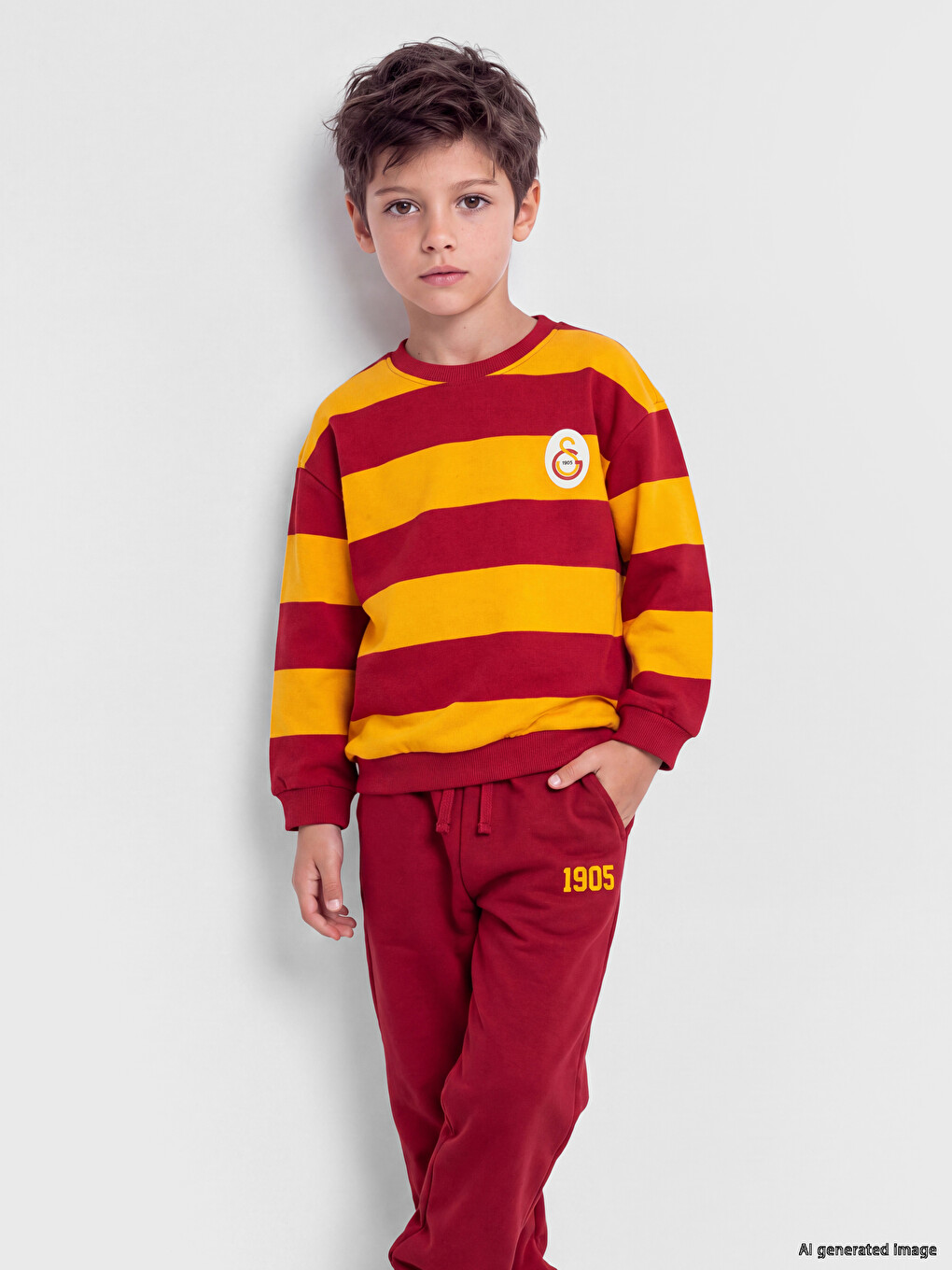 Kırmızı Galatasaray Erkek Çocuk Eşofman Takım-1