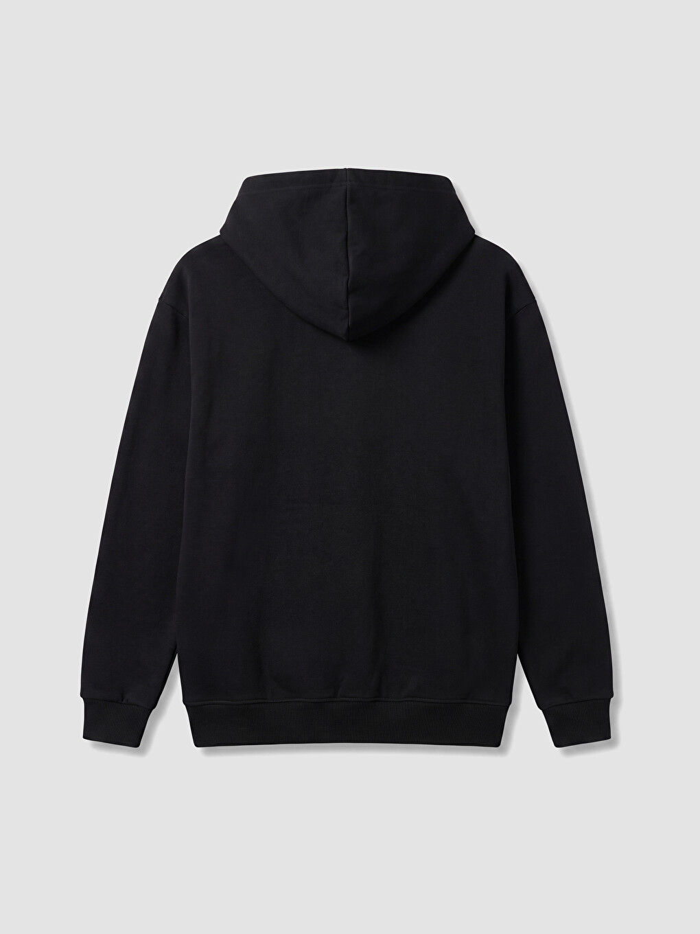 Siyah Kapüşonlu Kız Çocuk Fermuarlı Sweatshirt-2