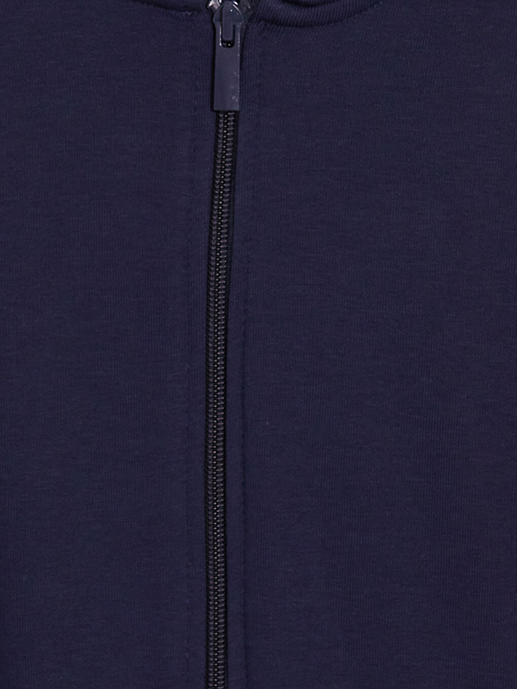 Lacivert Kapüşonlu Kız Çocuk Fermuarlı Sweatshirt-1