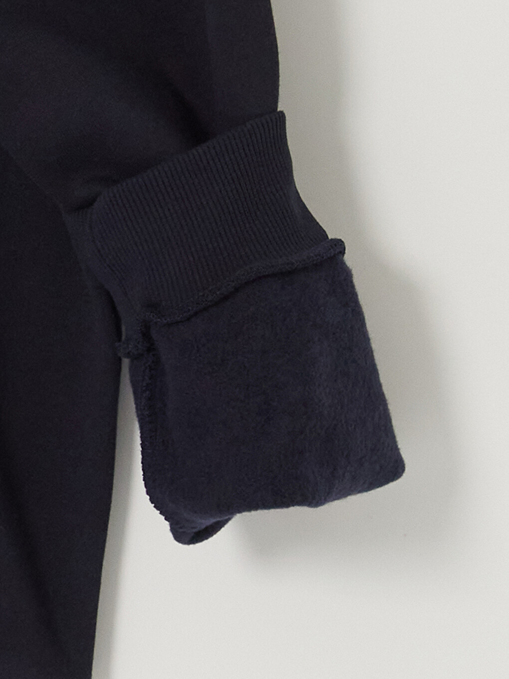 Lacivert Bisiklet Yaka Baskılı Erkek Sweatshirt-4