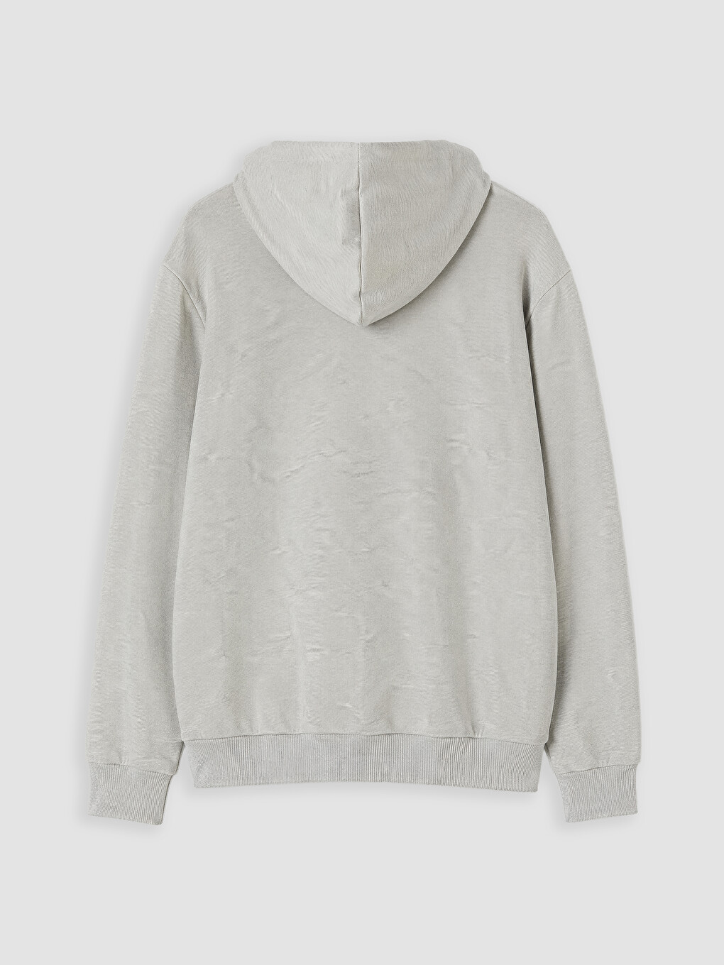 Gri Kapüşonlu Kız Çocuk Fermuarlı Sweatshirt-2