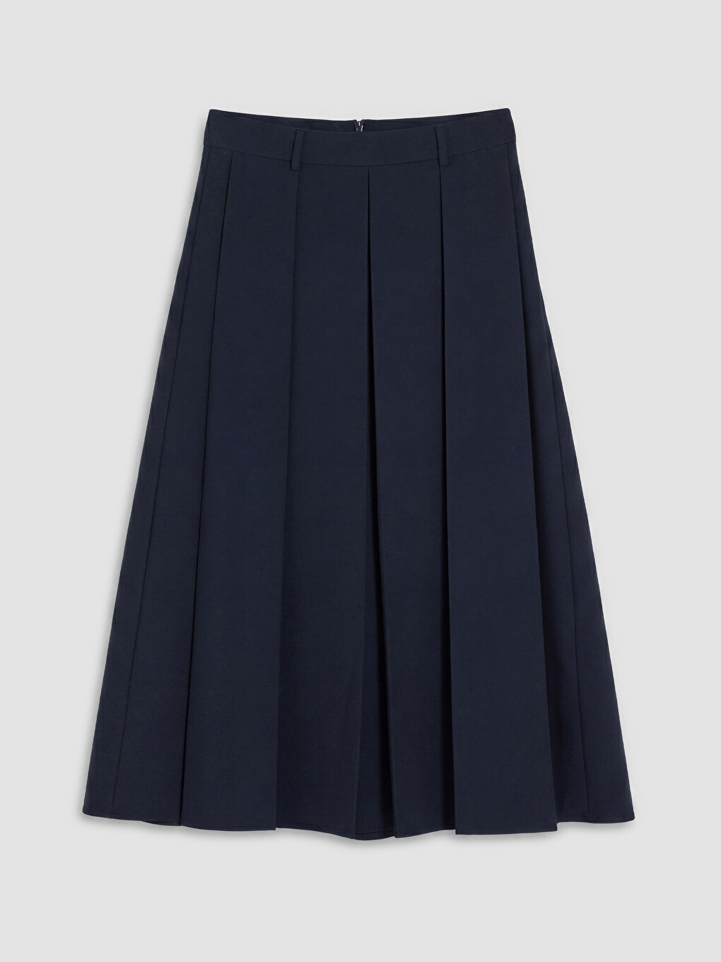 High Waist Pleated Midi Skirt-4