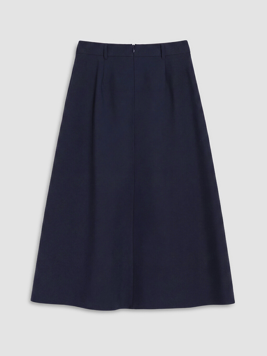 High Waist Pleated Midi Skirt-5
