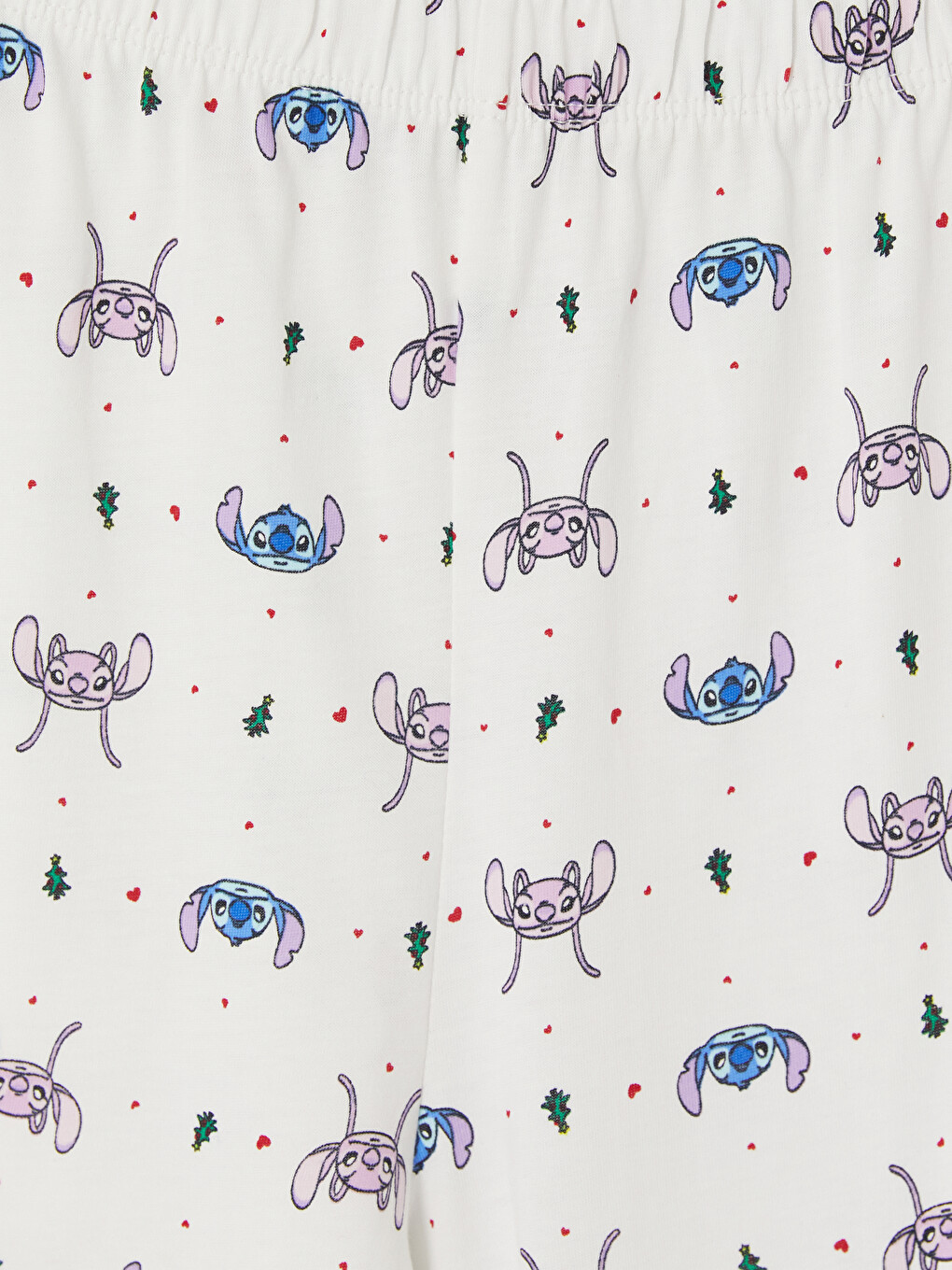 Ekru Stitch Ve Angel Baskılı Pijama Takımı-5