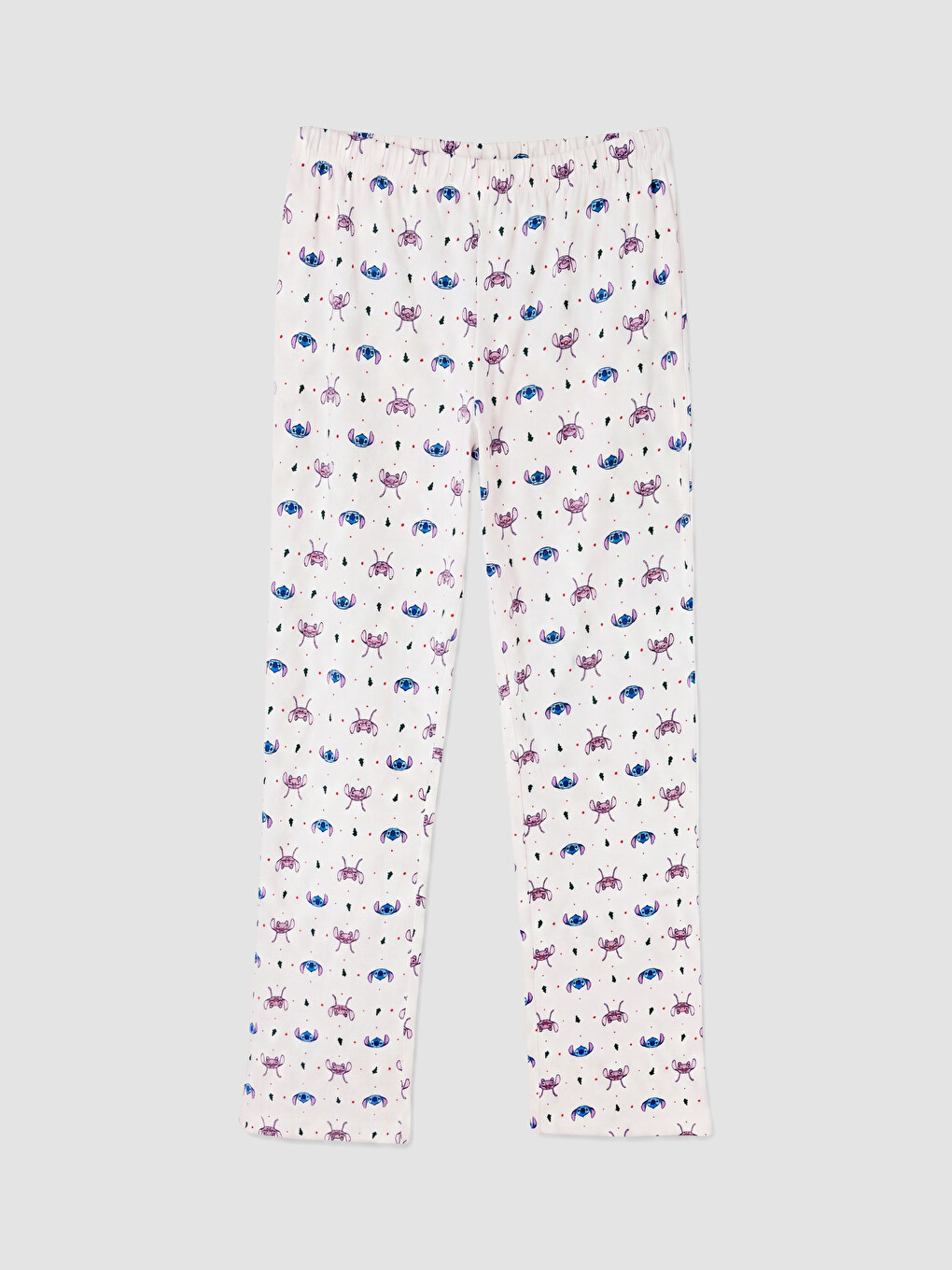 Ekru Stitch Ve Angel Baskılı Pijama Takımı-6