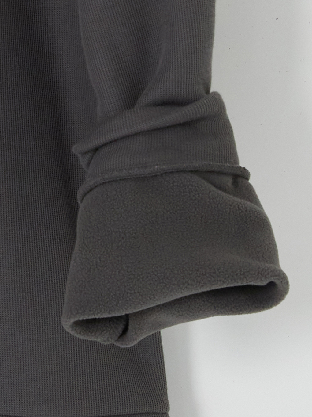 Antrasit Loose Fit Dik Yaka Fermuarlı Sweatshirt-5