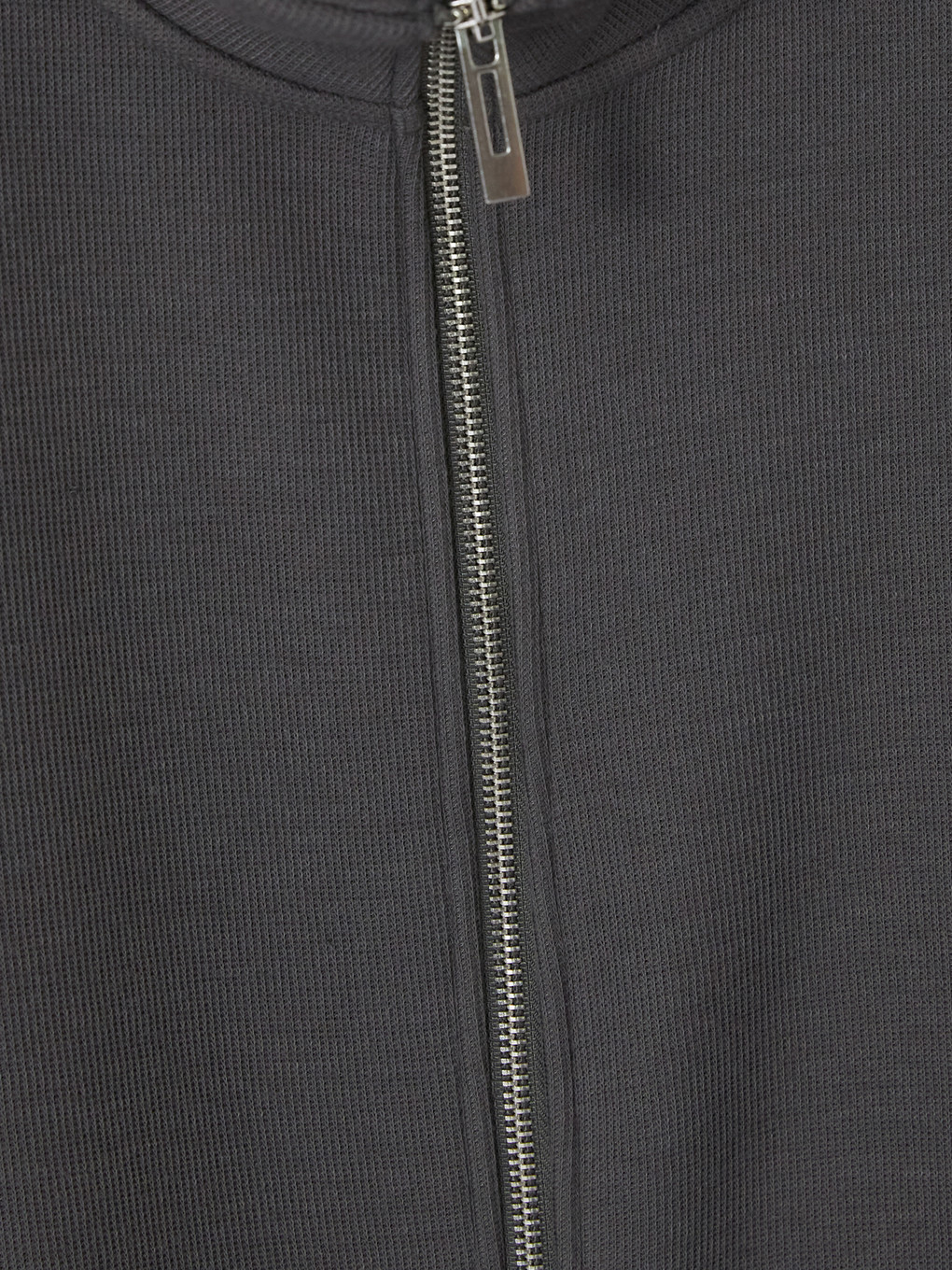Antrasit Loose Fit Dik Yaka Fermuarlı Sweatshirt-6
