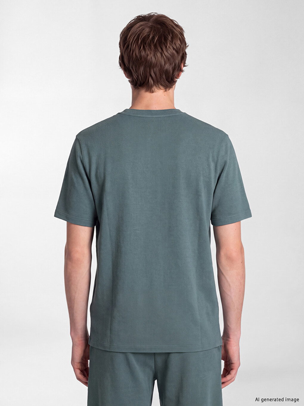 Crew Neck Pique Men's T-shirt-3