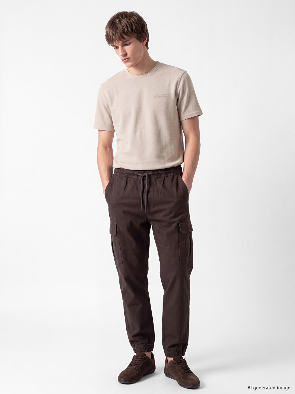 Crew Neck Pique Men's T-shirt-1