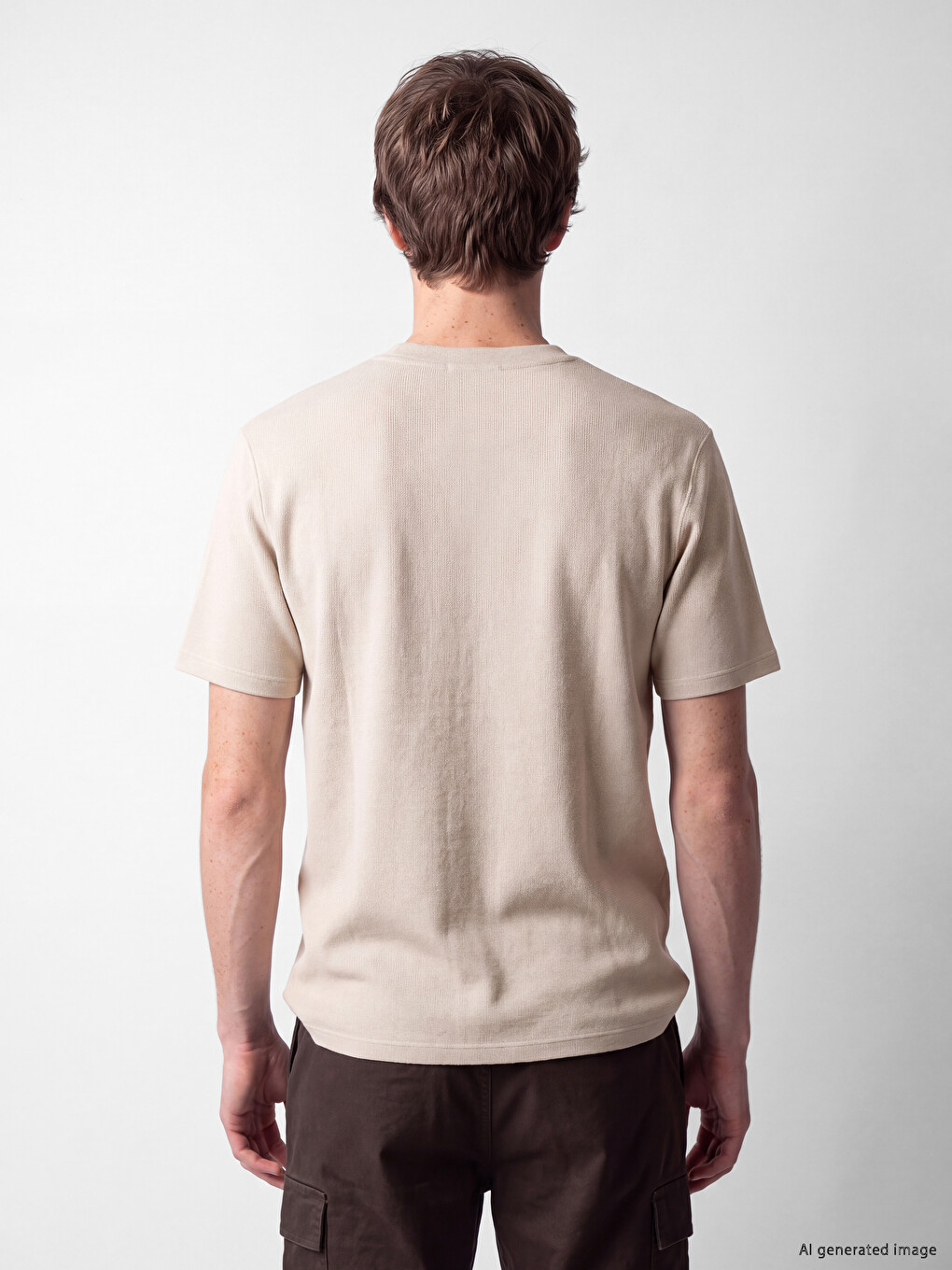 Crew Neck Pique Men's T-shirt-3