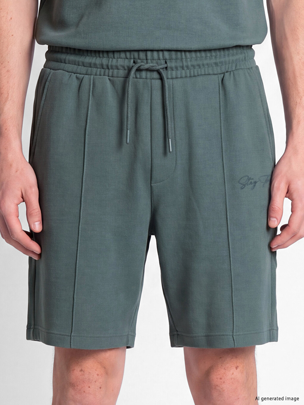 Standard Fit Pique Men's Shorts-2
