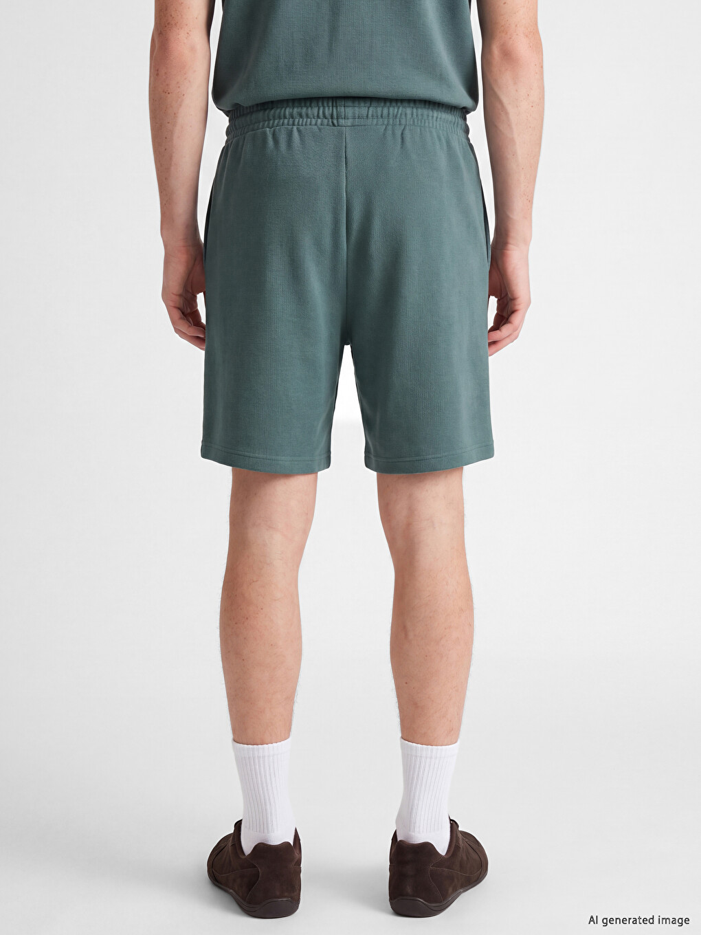 Standard Fit Pique Men's Shorts-3