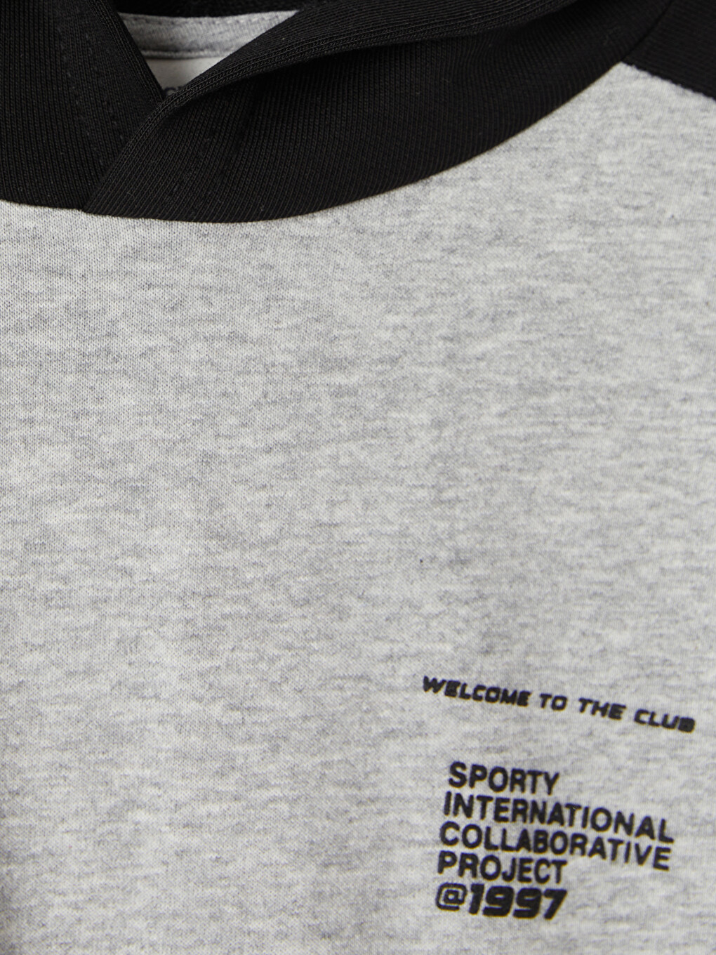 Gri Slogan Baskılı Erkek Çocuk Sweatshirt-1