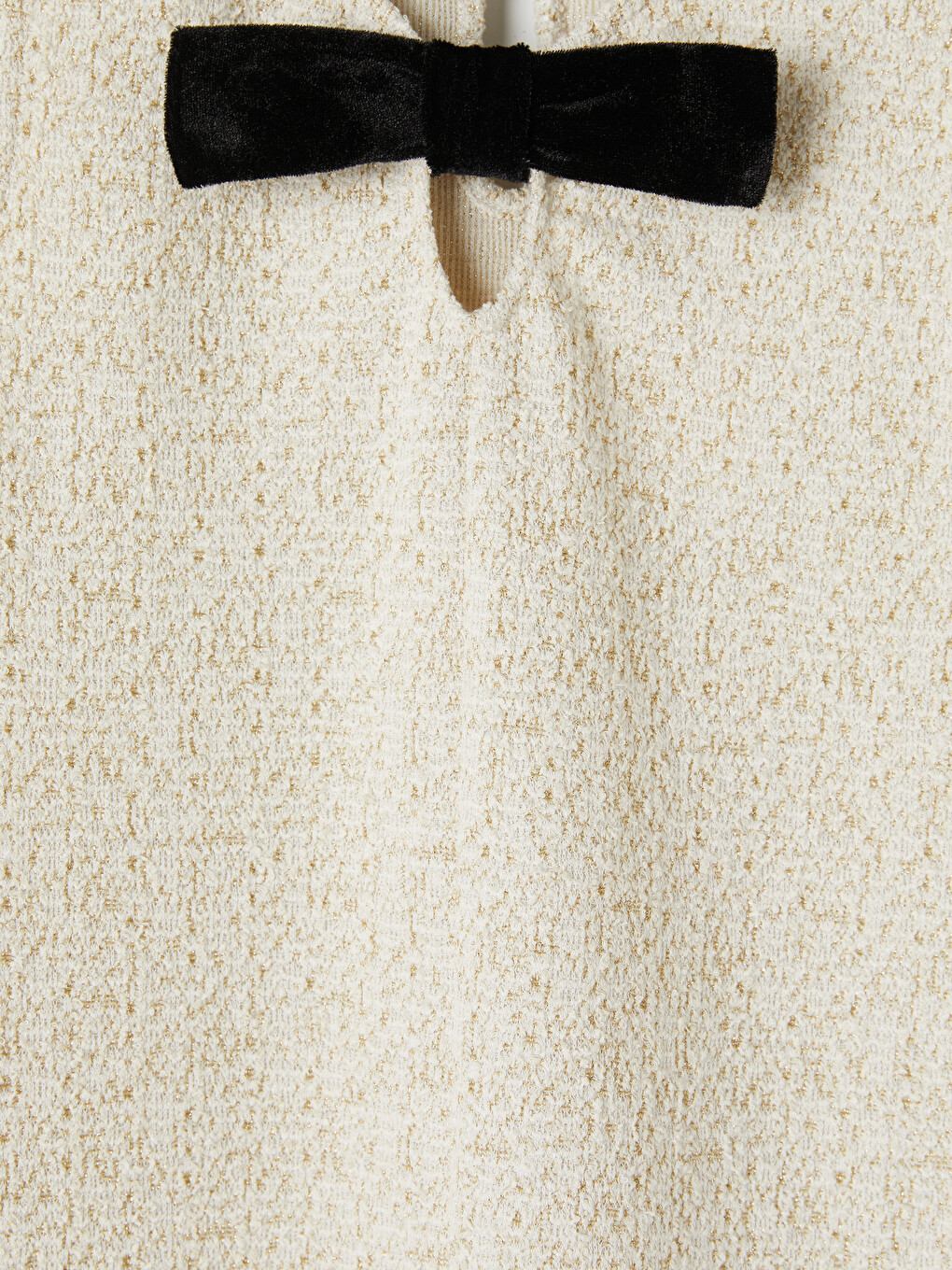 Bow Detail Glittery Girls' Dress-1