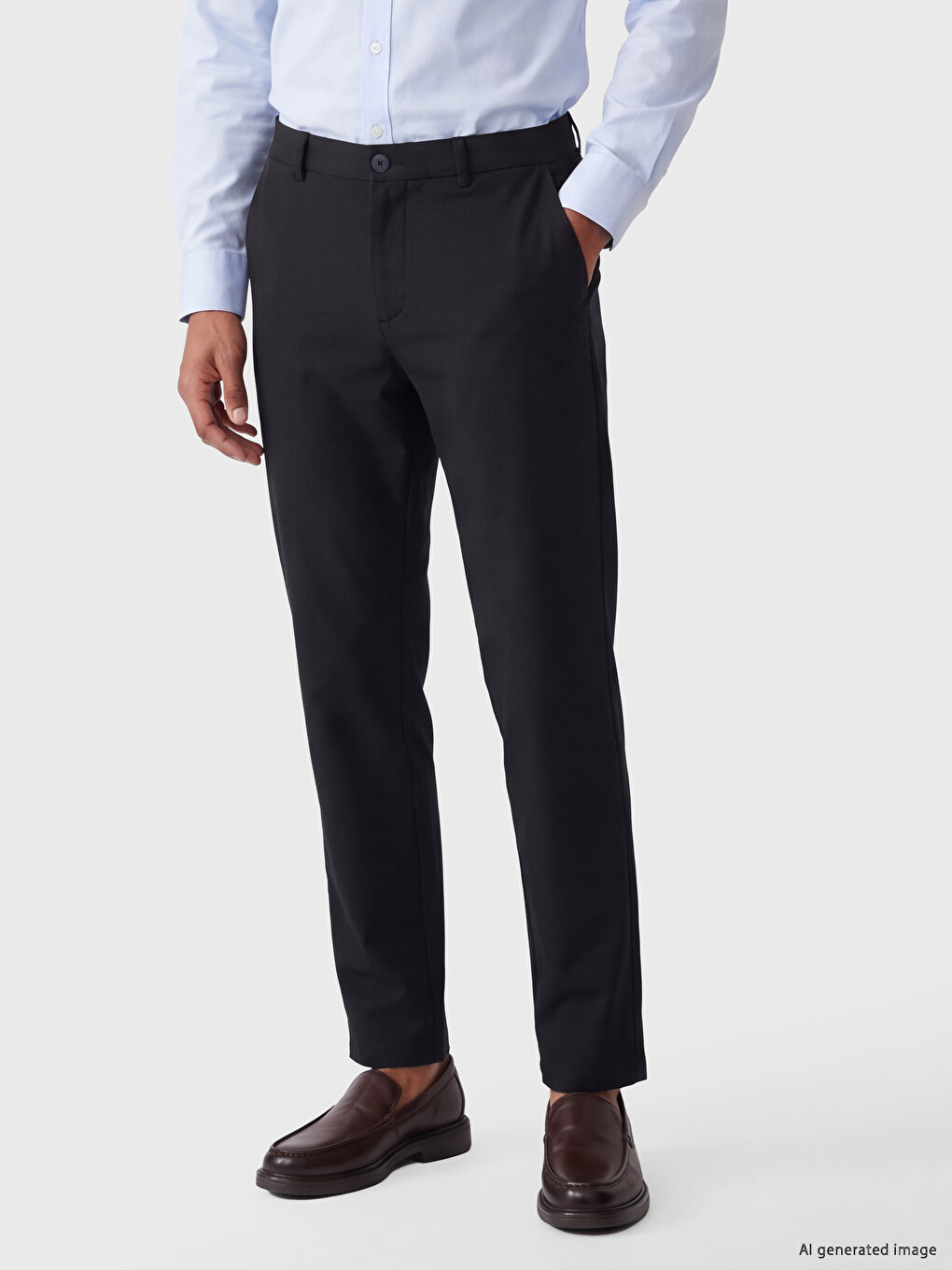 Slim Fit Gabardine Men's Trousers-1