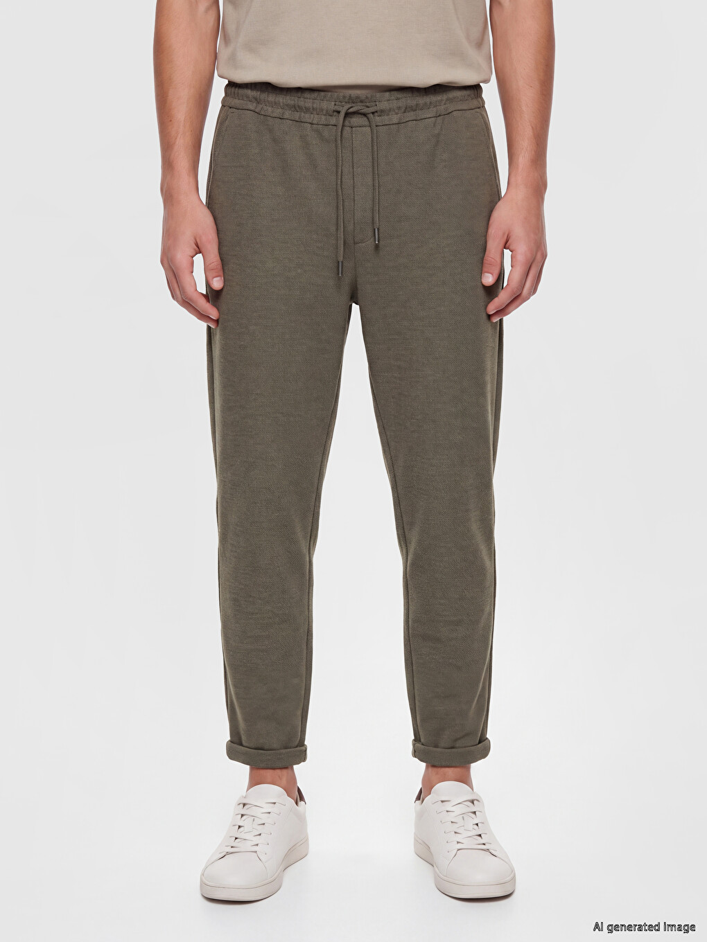 Yeşil Regular Fit Erkek Pantolon-1