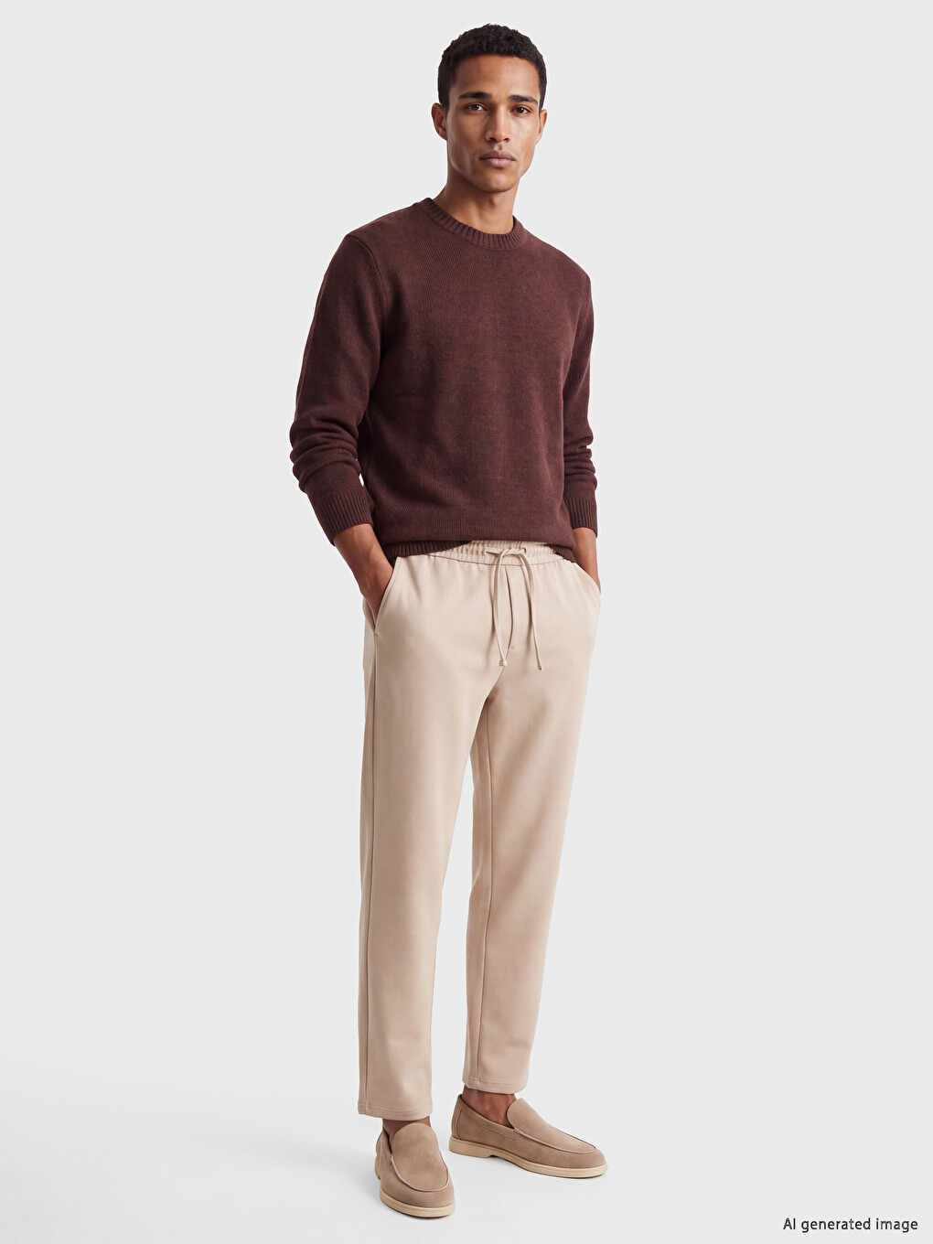 Bej Regular Fit Erkek Pantolon