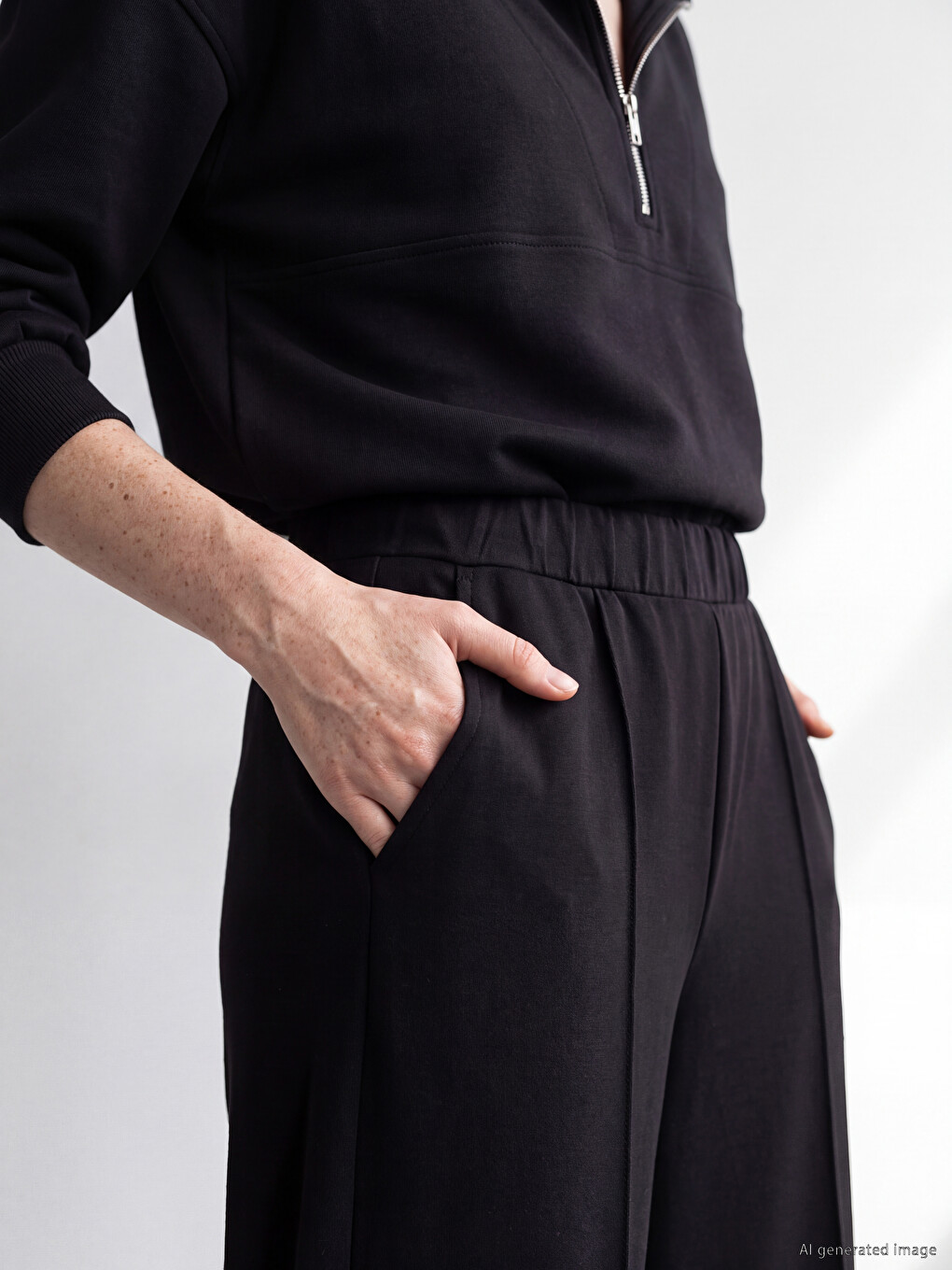 Pantaloni De Trening Negru Femeie-2