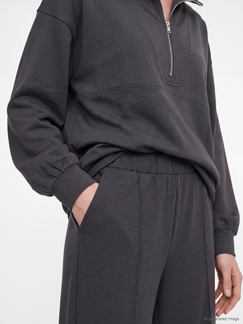 Pantaloni De Trening Antracit Femeie-2