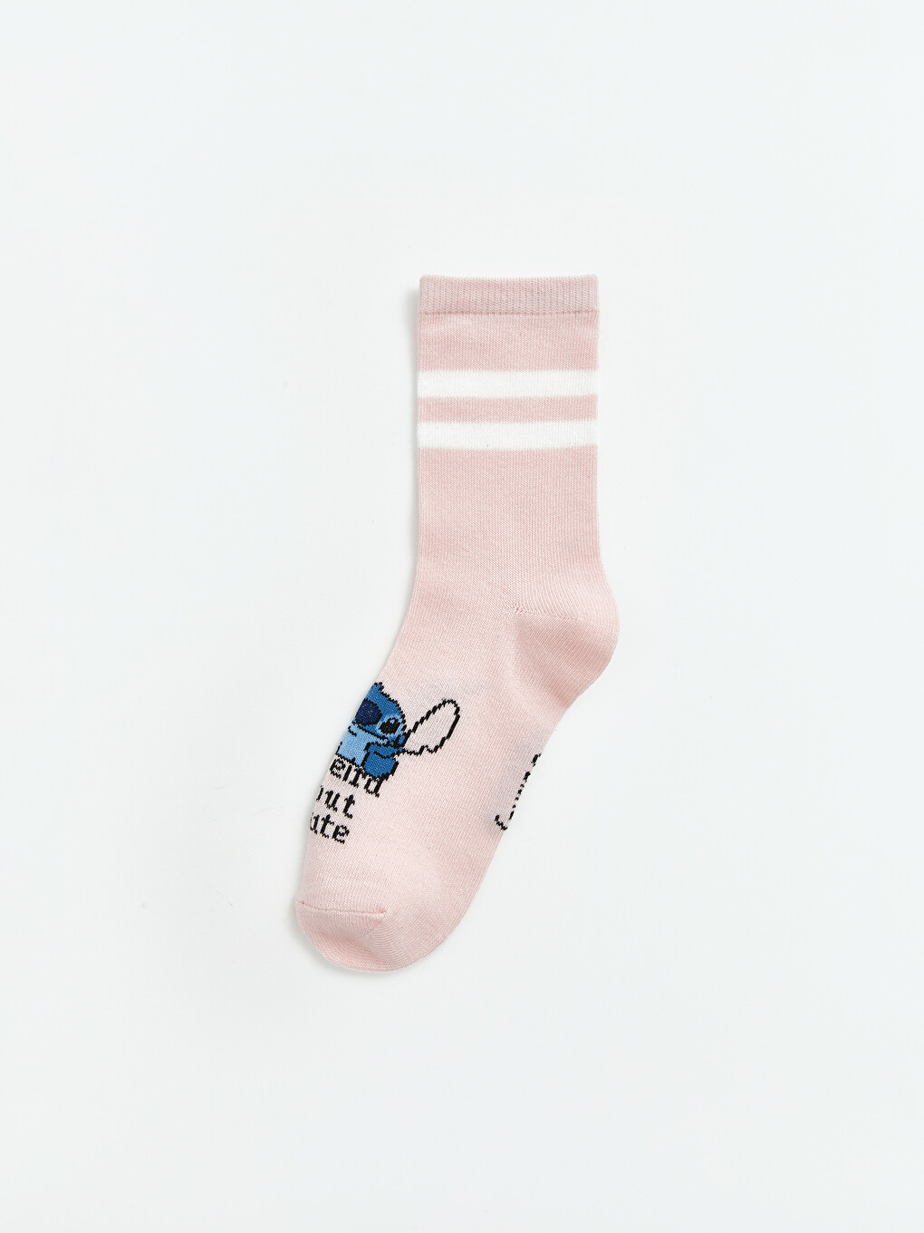 5 Pieces Stitch And Angel Printed Girls' Ankle Socks-3