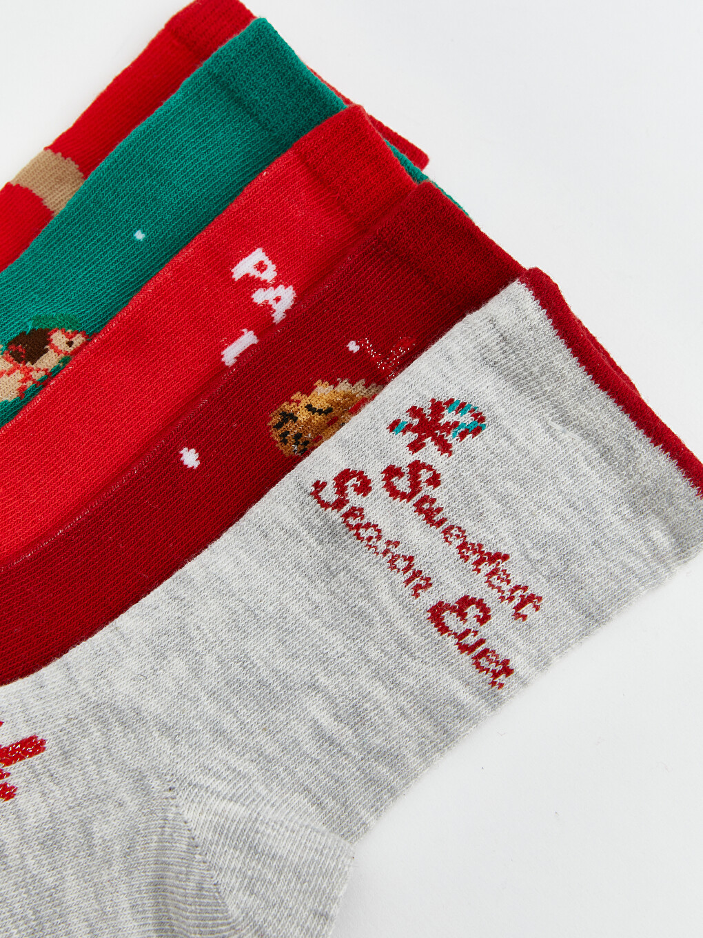Patterned Girls' Pack Ankle Socks 5 Pack-6