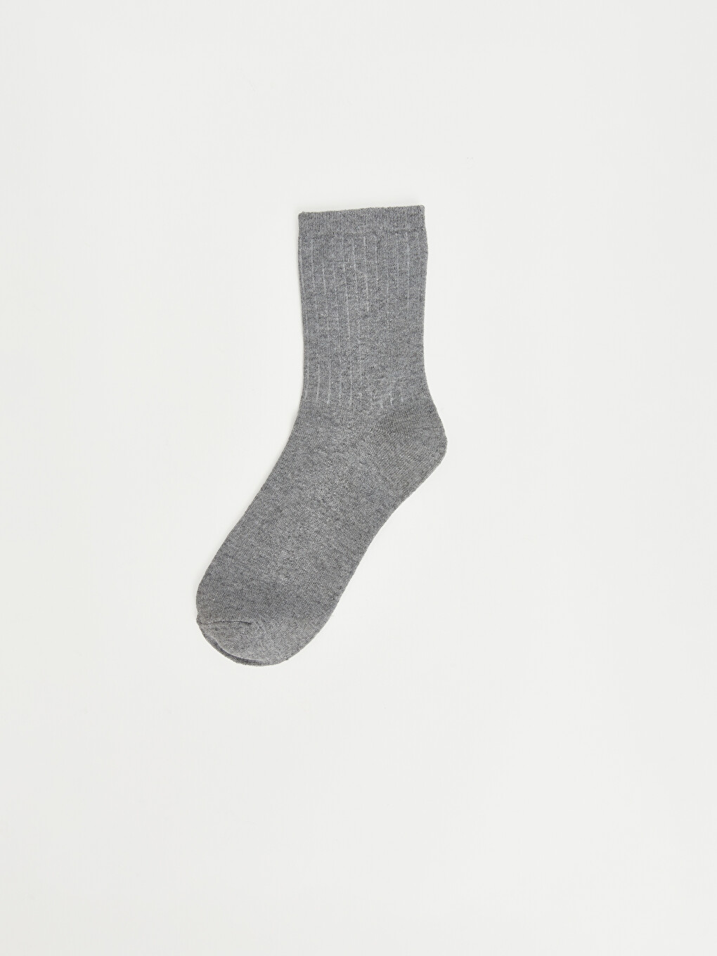 Woman Grey Ankle Socks-3