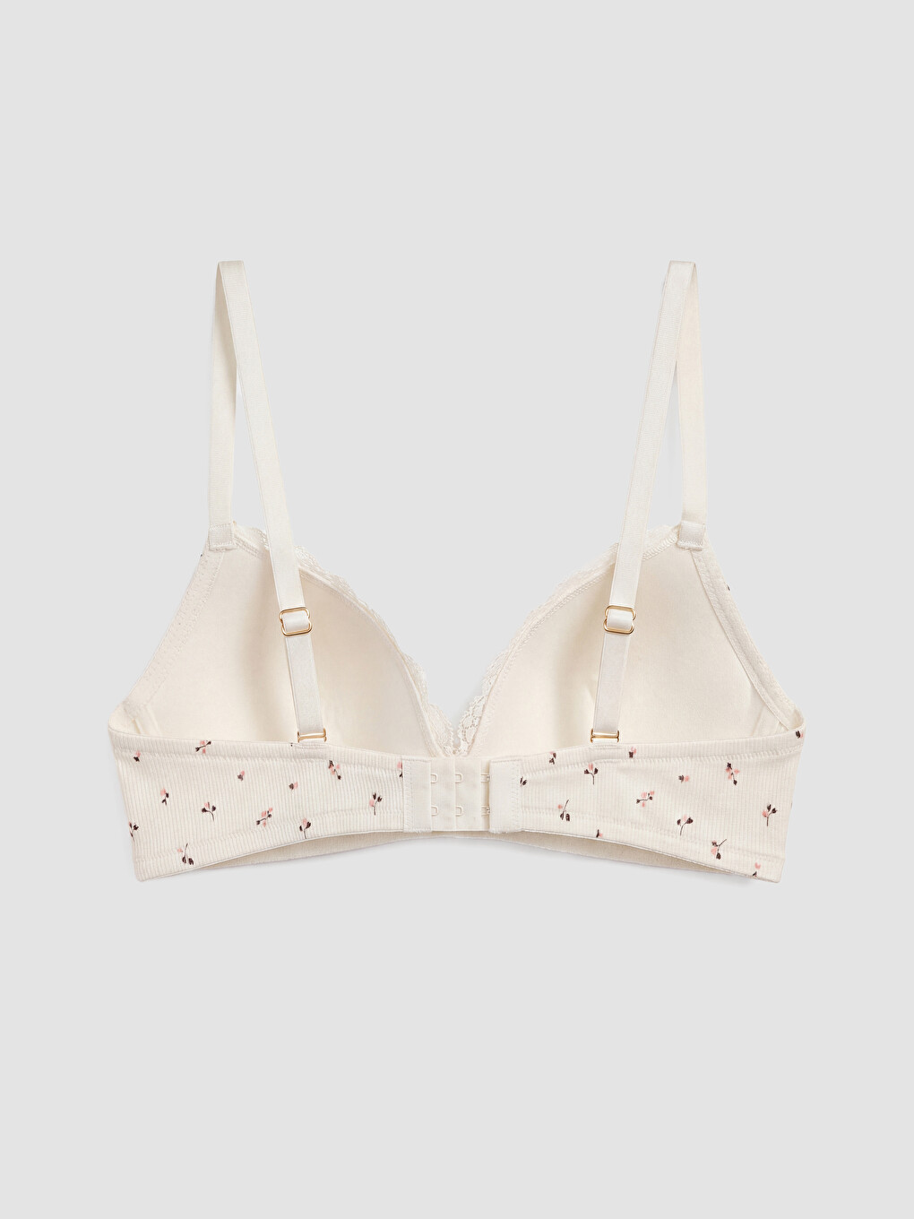 Non-wired Non-padded Floral Triangle Bra 2 Pack-3