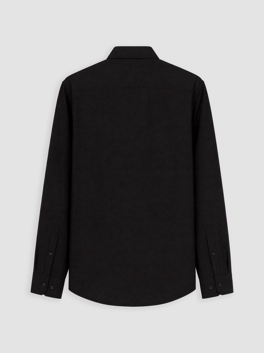 Siyah Regular Fit Gabardin Erkek Gömlek-6
