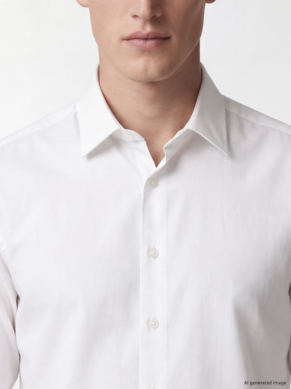 Beyaz Regular Fit Gabardin Erkek Gömlek-2
