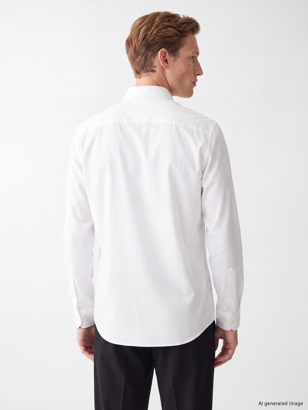 Beyaz Regular Fit Gabardin Erkek Gömlek-3