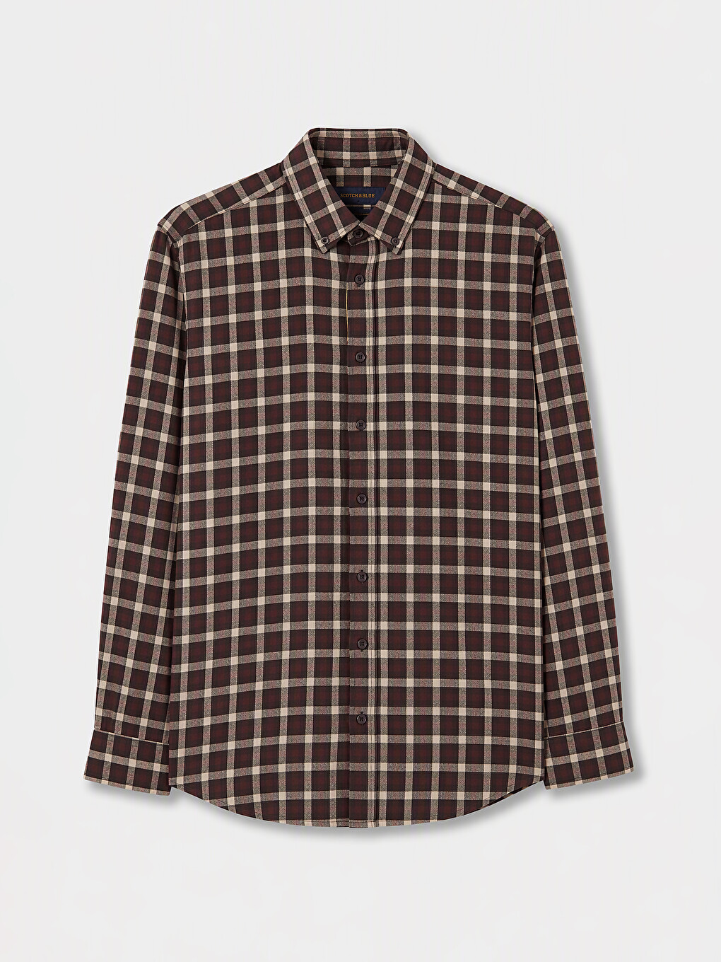 Bordo Regular Fit Ekose Gabardin Erkek Gömlek-4