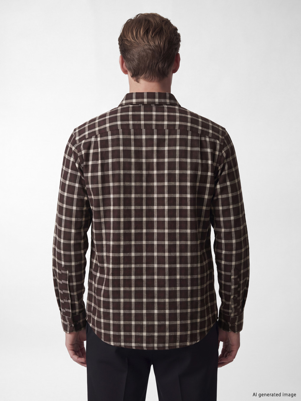 Bordo Regular Fit Ekose Gabardin Erkek Gömlek-3