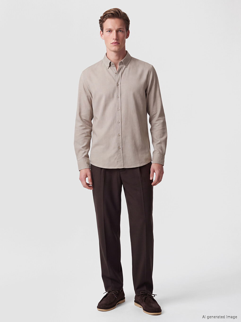 Man Beige Shirt-1