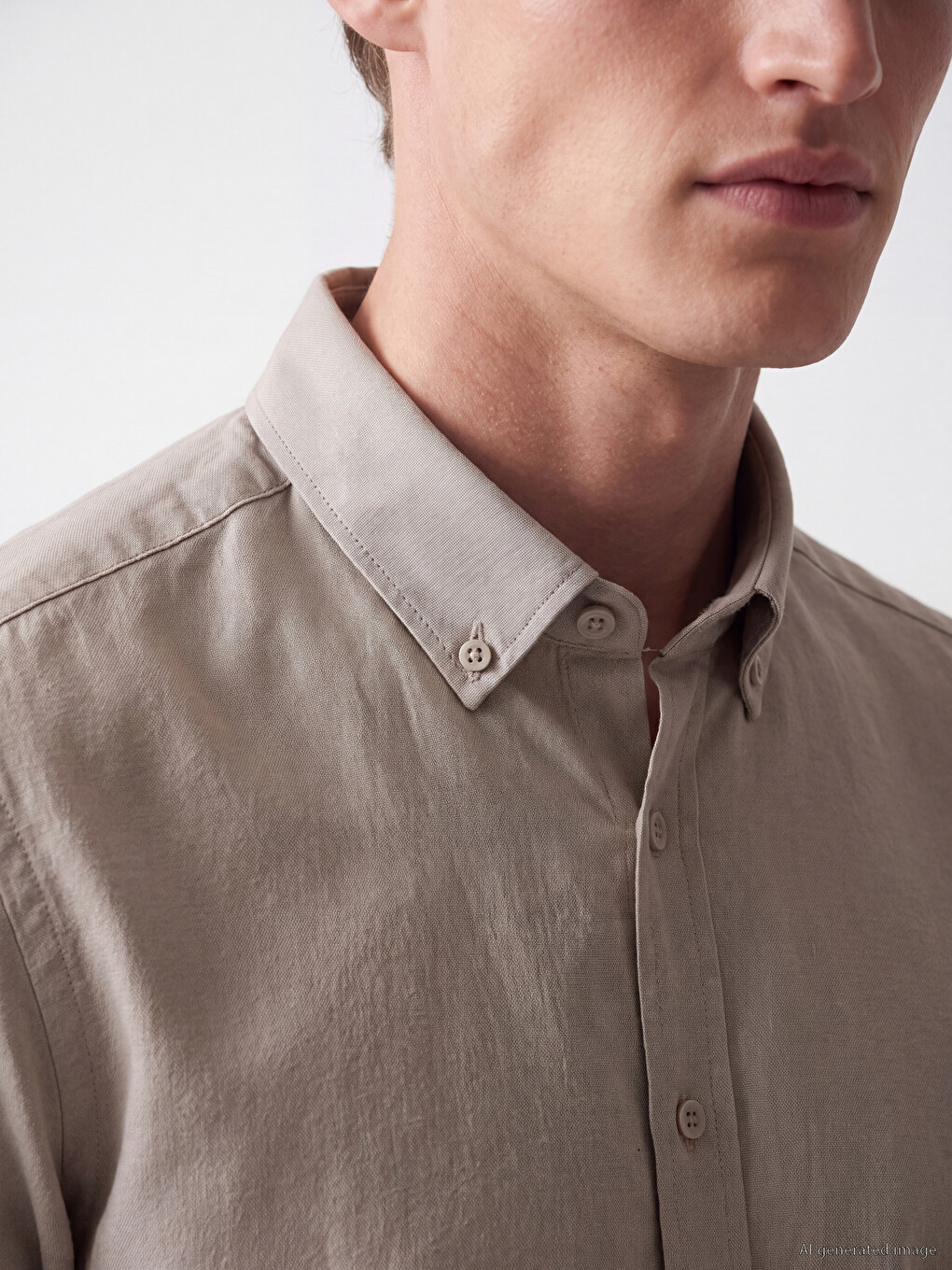 Man Beige Shirt-2