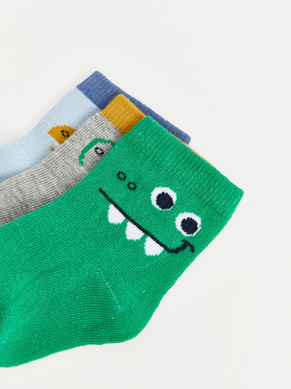 Boy Green Ankle Socks-1