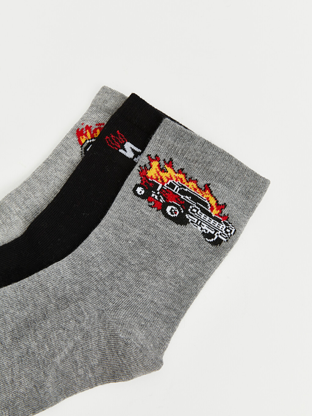 Boy Grey Ankle Socks-1