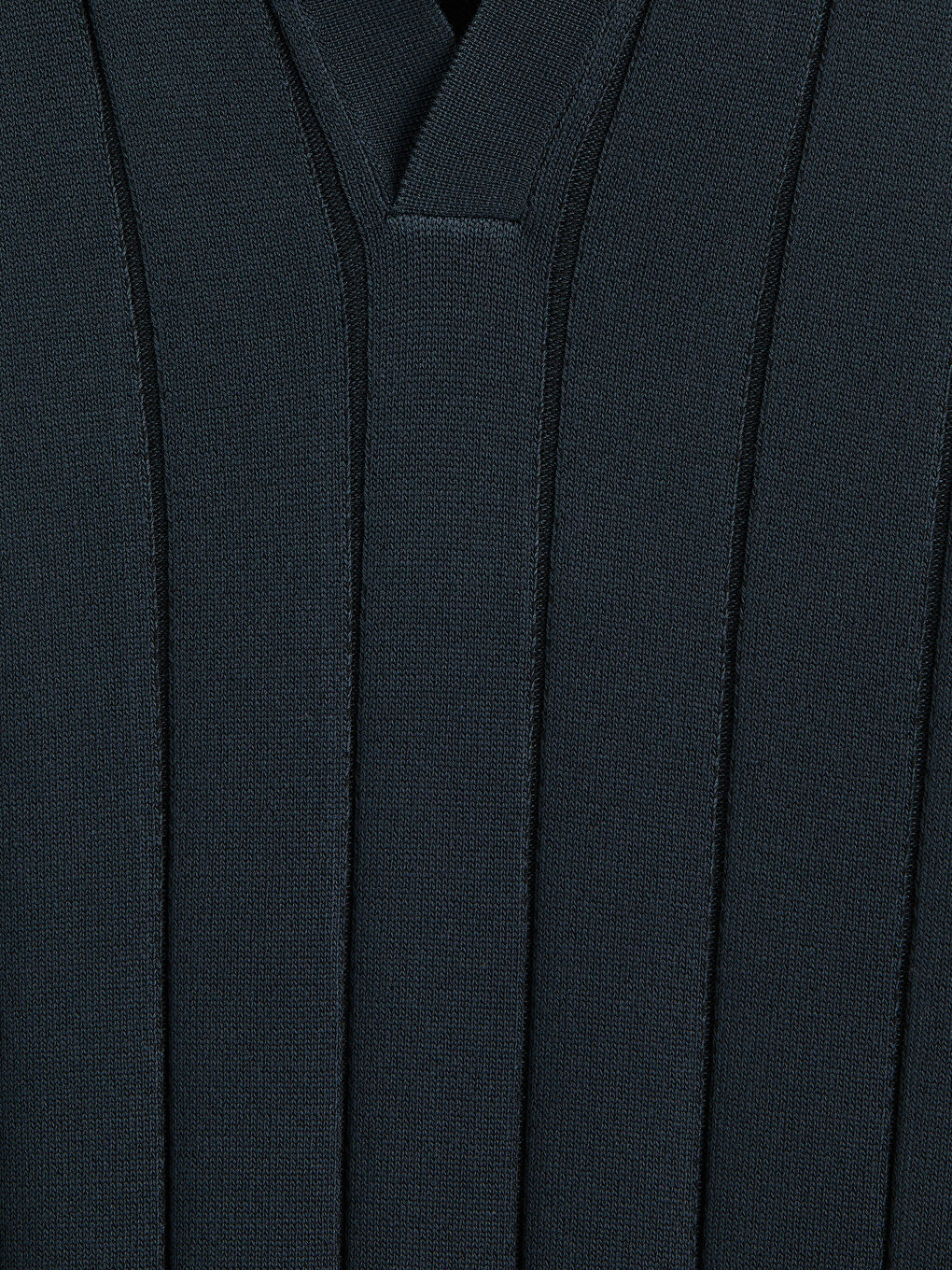 Antrasit Polo Yaka Çizgili Erkek Triko Tişört-2