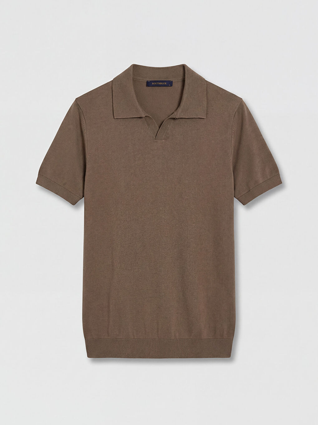 Bej Polo Yaka Erkek Triko Tişört-4