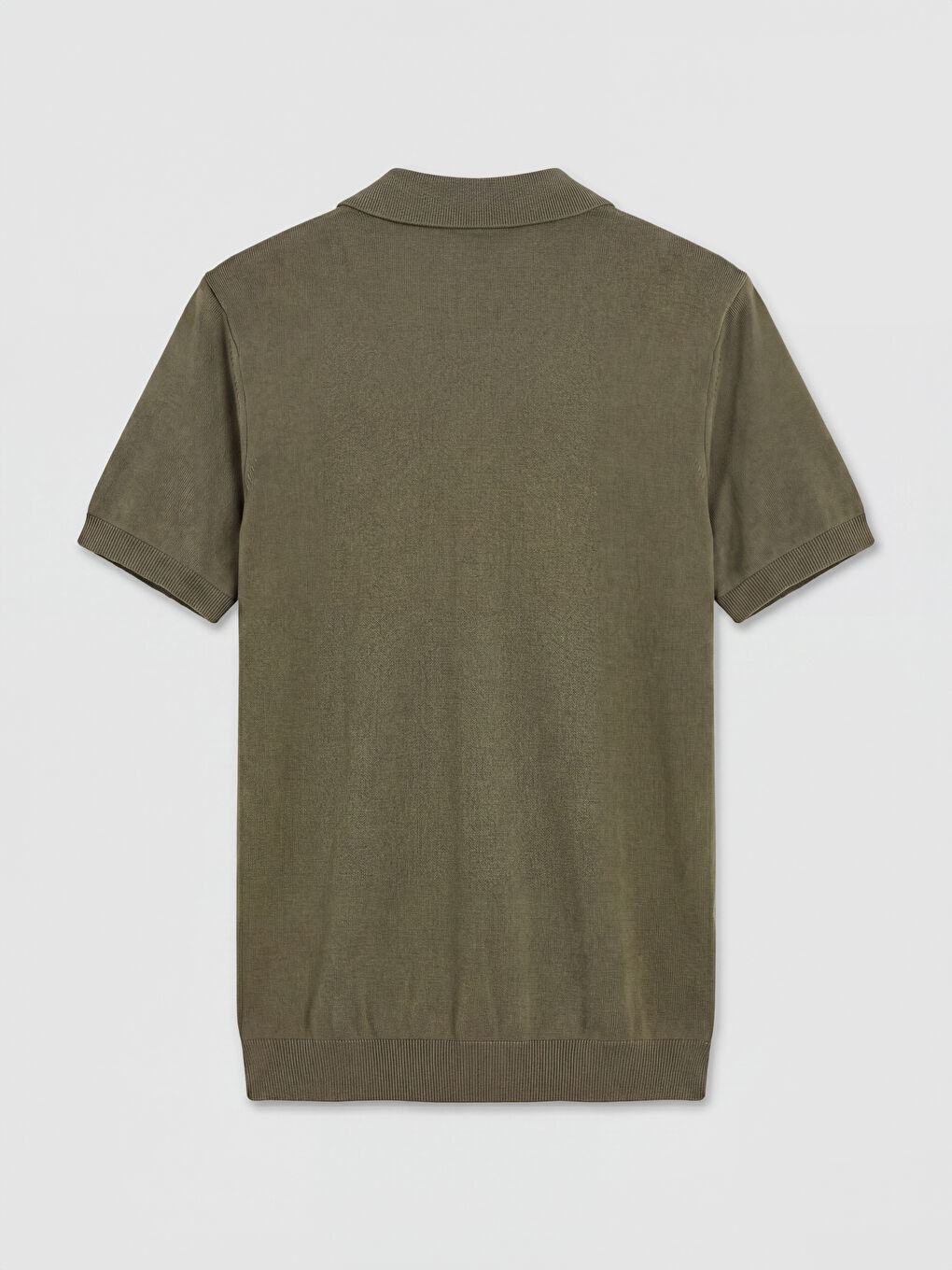 Haki Polo Yaka Erkek Triko Tişört-5