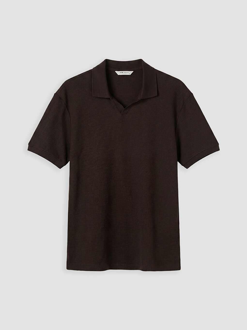 Kahverengi Polo Yaka Erkek Tişört-4