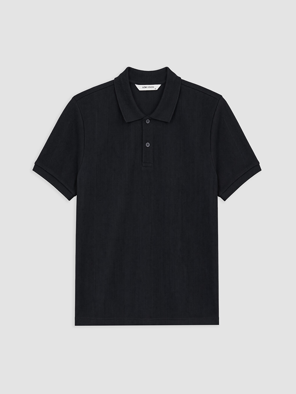 Lacivert Polo Yaka Fitilli Standart Fit Erkek Tişört-4