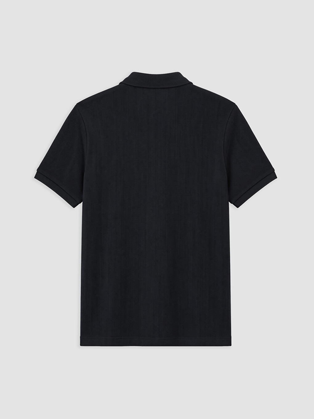 Lacivert Polo Yaka Fitilli Standart Fit Erkek Tişört-5
