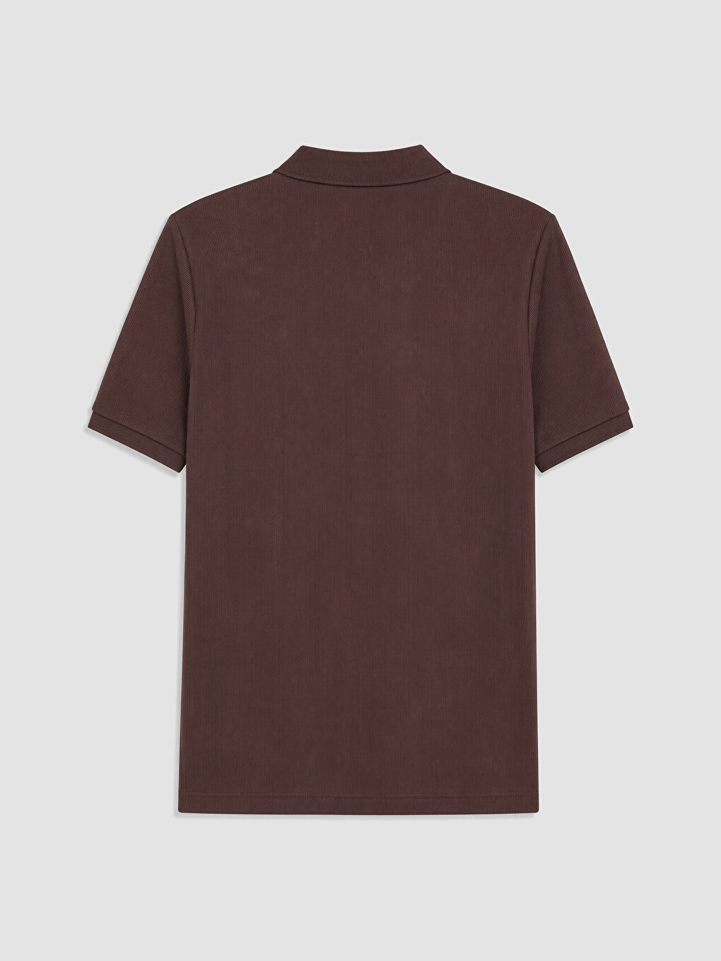 Mürdüm Polo Yaka Dokulu Erkek Tişört-6