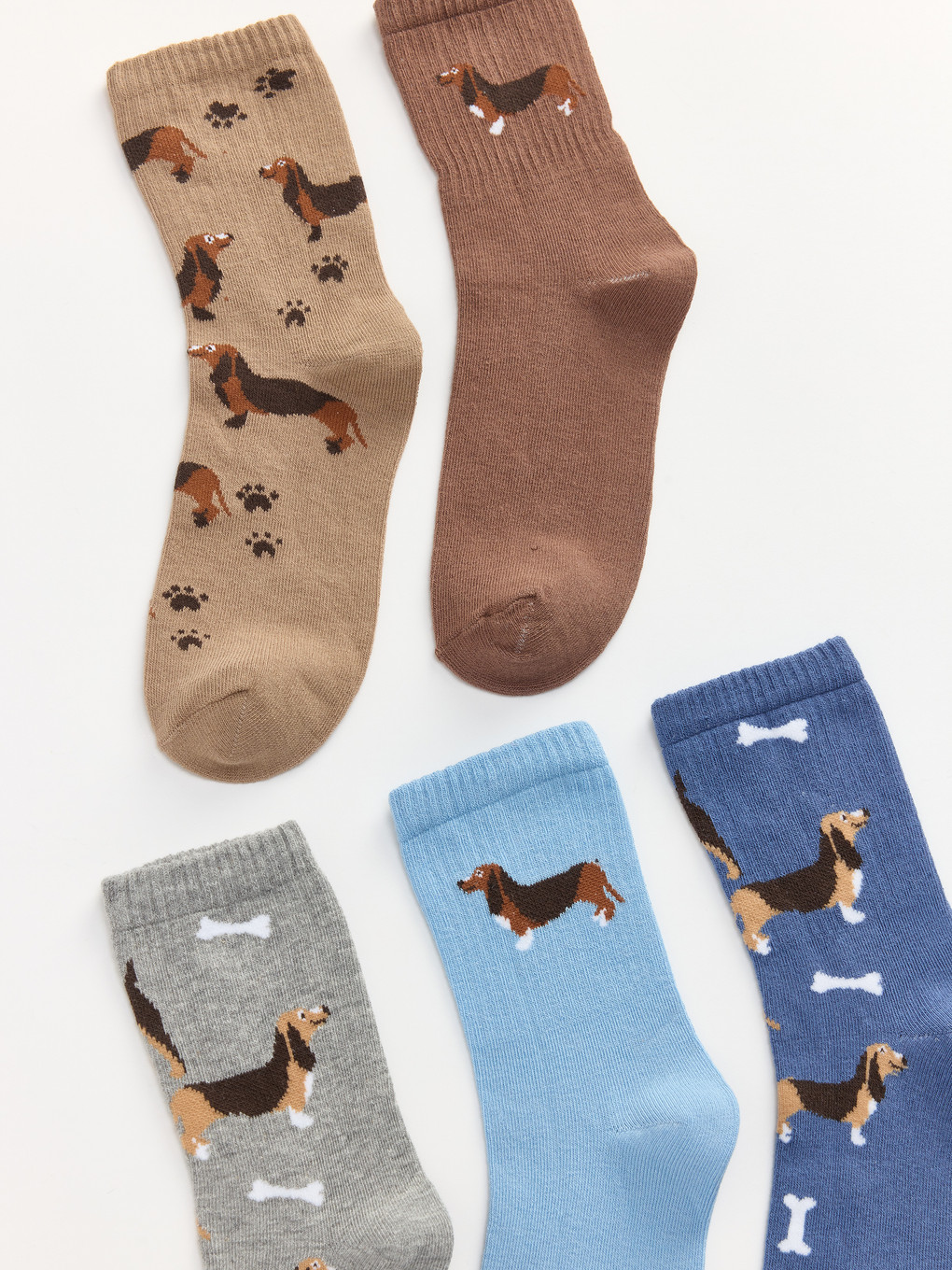 Patterned Boys' Ankle Socks 5-pack-1