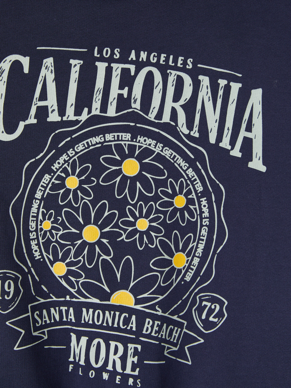 Lacivert California Baskılı Kız Çocuk Kalın Sweatshirt-2