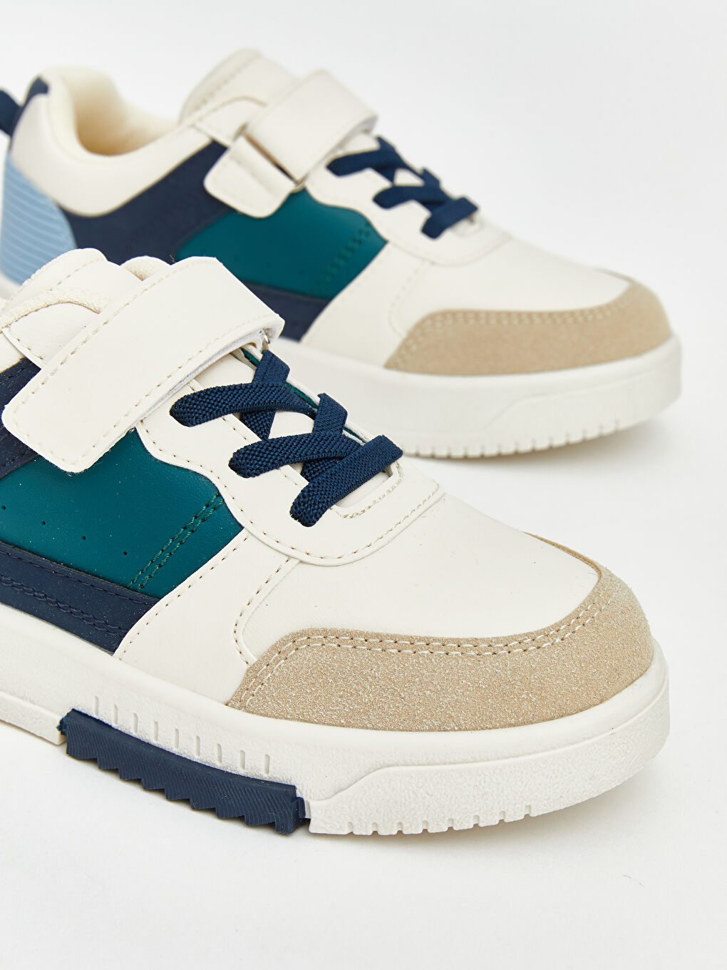 Ekru Renk Bloklu Erkek Çocuk Spor Ayakkabı-2