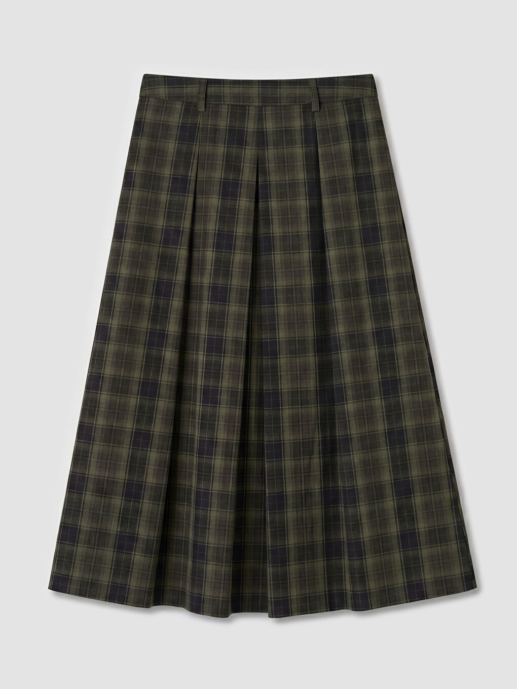 Normal Waist Plaid Patterned Pleated Skirt-6
