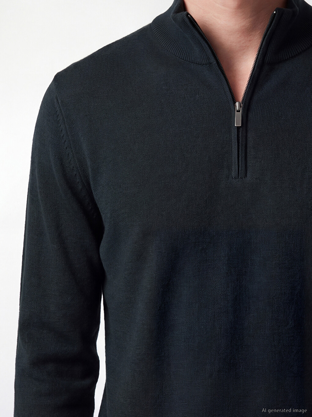 Mock Neck Men's Knitwear Sweater-2