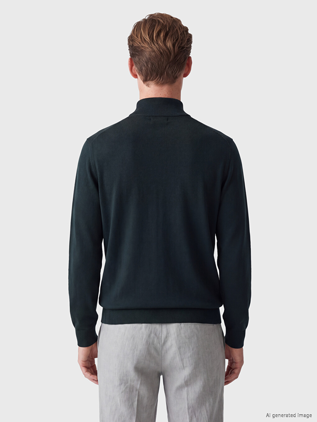 Mock Neck Men's Knitwear Sweater-3